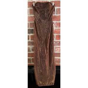 Gunne Sax VTG Jessica McClintock Millennium 2000 Leopard Shimmer Gown Size 3 NWT